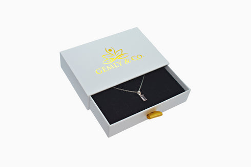 Ameya अमेय | Rosenquarz | Halskette | Silber | Rhodiniert